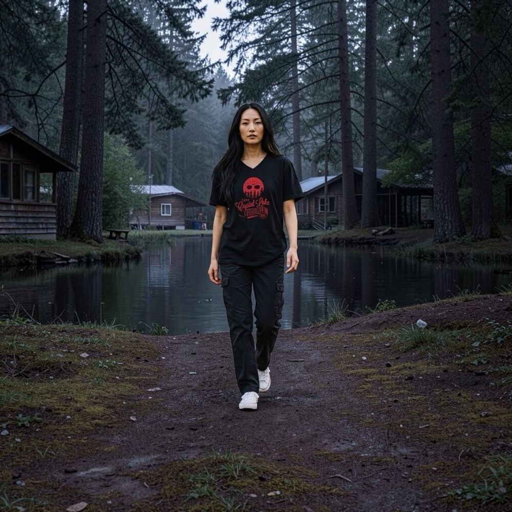 Handmade Camp Crystal Lake Counselor 1980 Graphic Tee Gildan 2XL Horror